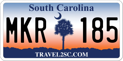SC license plate MKR185