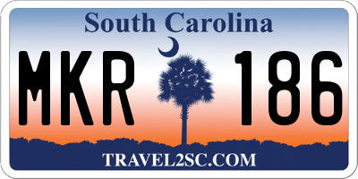 SC license plate MKR186