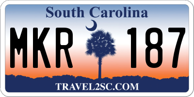 SC license plate MKR187
