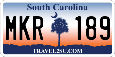 SC license plate MKR189