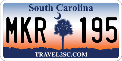 SC license plate MKR195