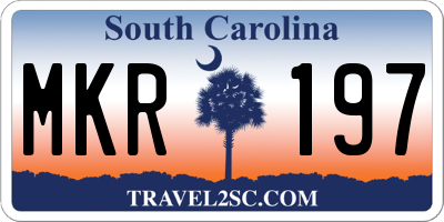 SC license plate MKR197