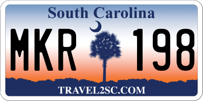 SC license plate MKR198