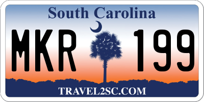 SC license plate MKR199