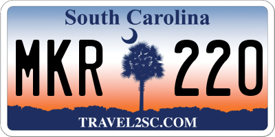 SC license plate MKR220