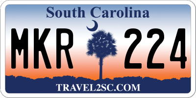 SC license plate MKR224