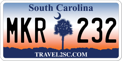 SC license plate MKR232