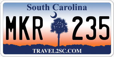 SC license plate MKR235
