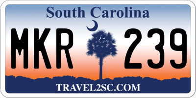 SC license plate MKR239