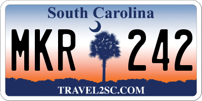 SC license plate MKR242