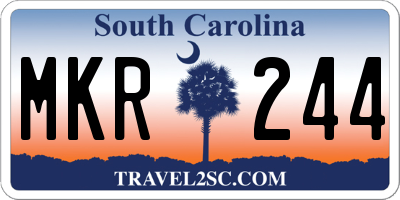 SC license plate MKR244