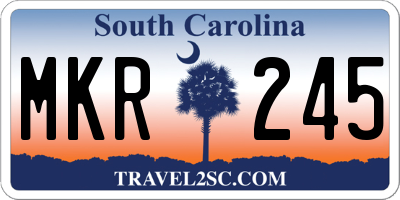 SC license plate MKR245