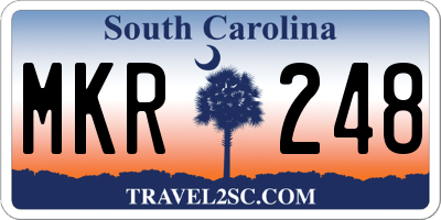 SC license plate MKR248