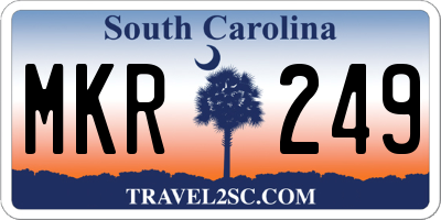 SC license plate MKR249
