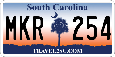 SC license plate MKR254