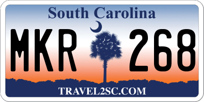 SC license plate MKR268