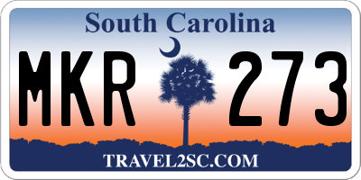 SC license plate MKR273