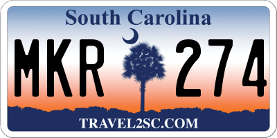 SC license plate MKR274