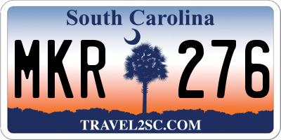 SC license plate MKR276