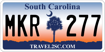 SC license plate MKR277