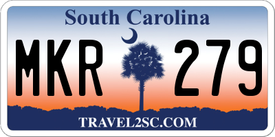 SC license plate MKR279