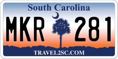 SC license plate MKR281