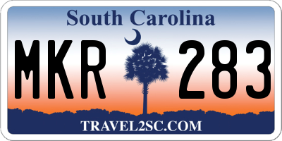 SC license plate MKR283