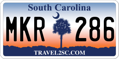 SC license plate MKR286