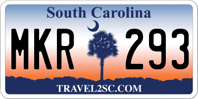 SC license plate MKR293