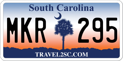 SC license plate MKR295