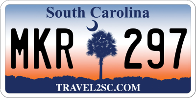 SC license plate MKR297