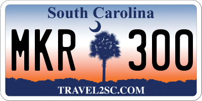 SC license plate MKR300