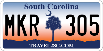 SC license plate MKR305