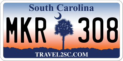 SC license plate MKR308