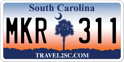 SC license plate MKR311