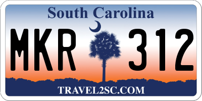 SC license plate MKR312