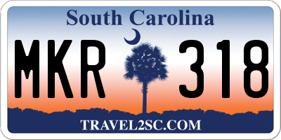 SC license plate MKR318