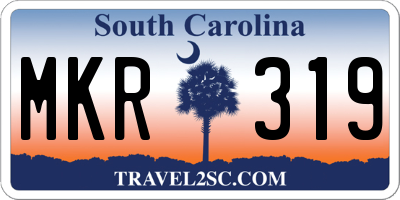 SC license plate MKR319