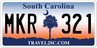 SC license plate MKR321
