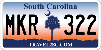 SC license plate MKR322