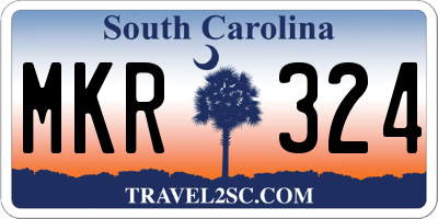 SC license plate MKR324