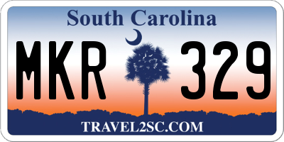 SC license plate MKR329