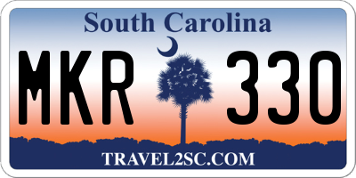 SC license plate MKR330
