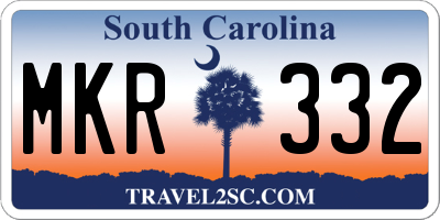 SC license plate MKR332
