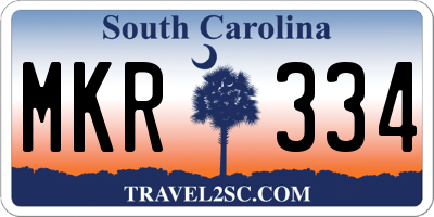 SC license plate MKR334