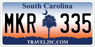 SC license plate MKR335