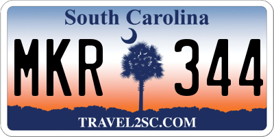 SC license plate MKR344