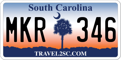 SC license plate MKR346
