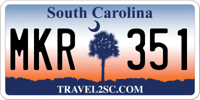 SC license plate MKR351