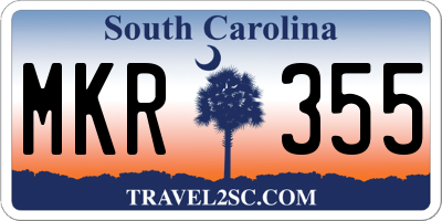 SC license plate MKR355